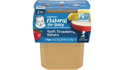 Gerber Apple Strawberry Banana Baby Food Pack