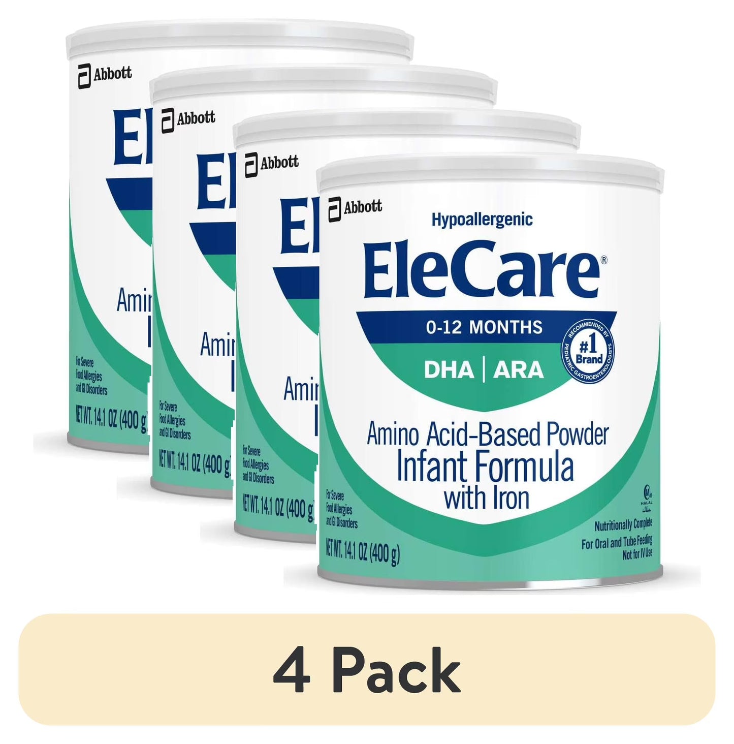 EleCare Infant DHA & ARA Formula (Pack Of 4)