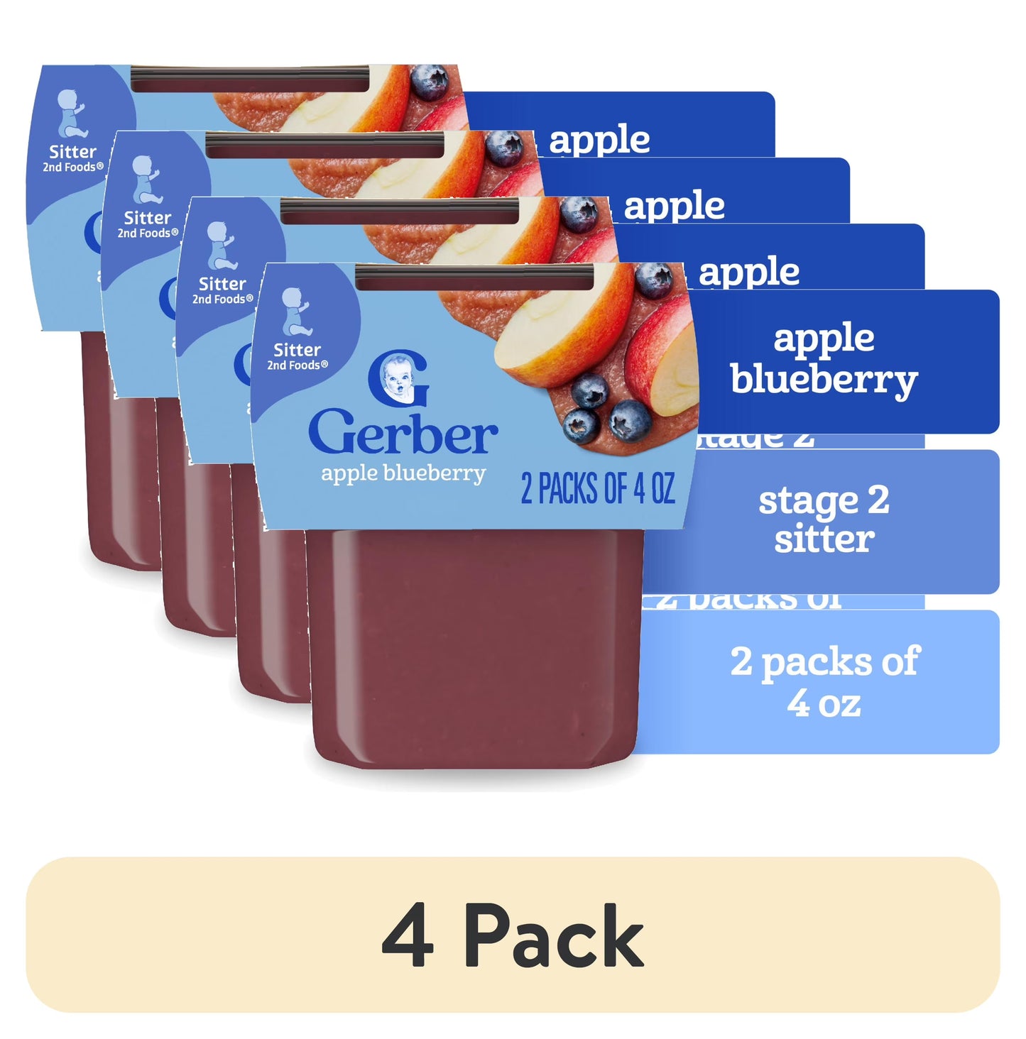 Gerber Apple & Blueberry Baby Food Pack