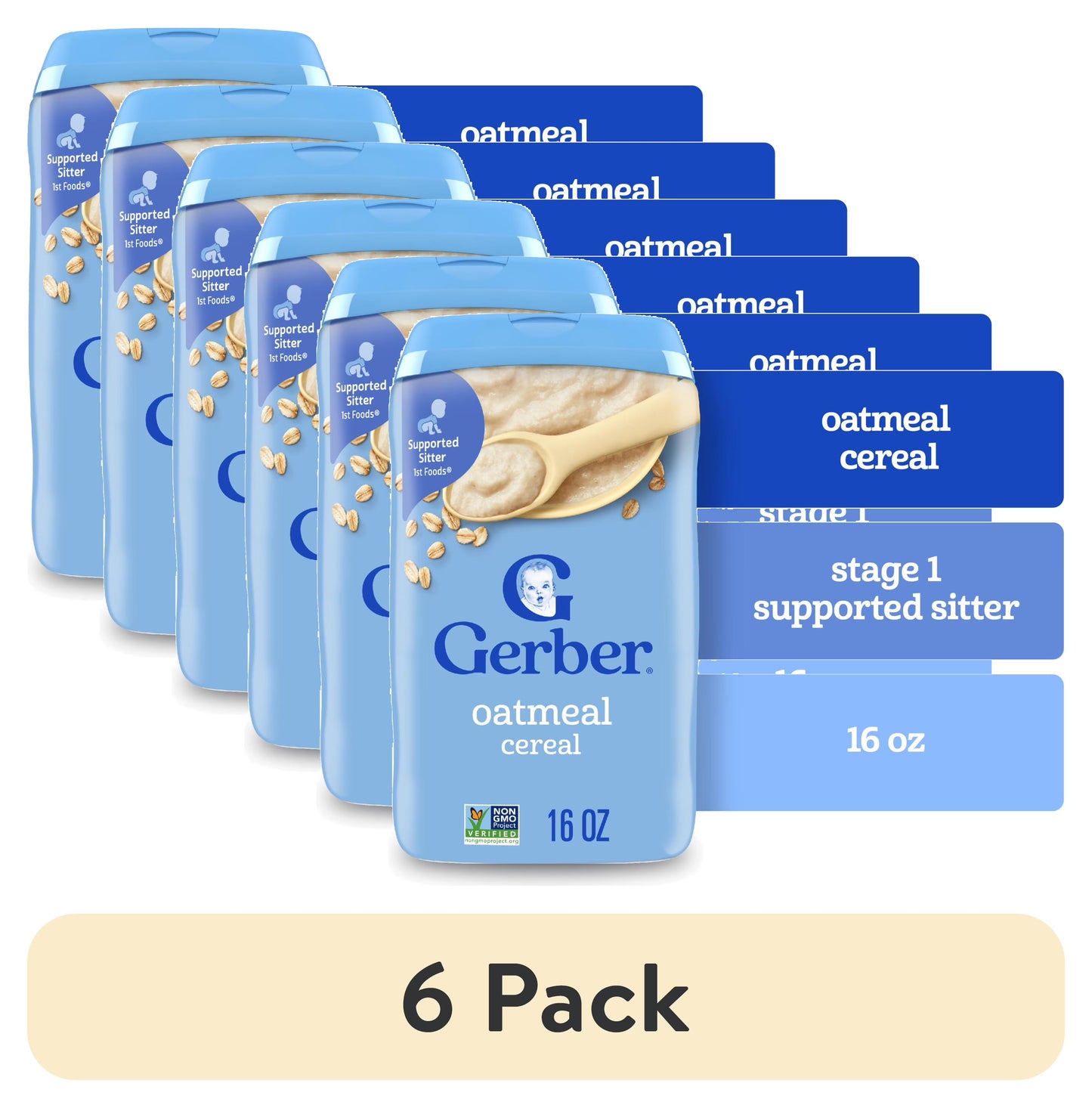 Gerber Baby Oatmeal Cereal 16 oz (Pack Of 6)