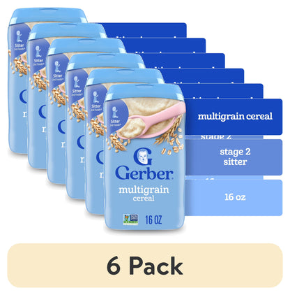Gerber Multigrain Baby Cereal 16oz (Pack Of 6)