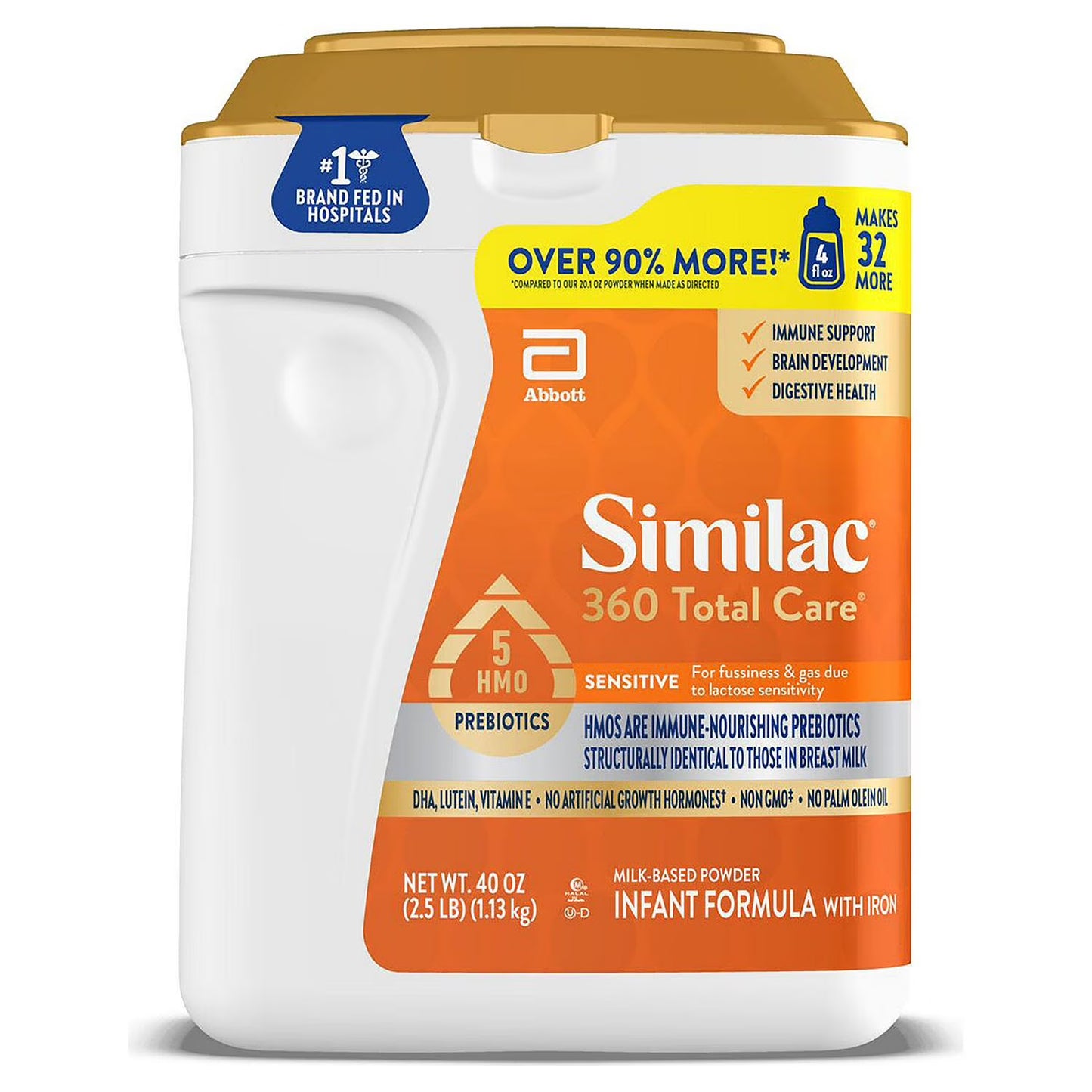 Similac 360 Total Care Infant Sensitive Powder Formula, 40 oz
