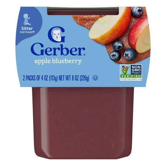 Gerber Apple & Blueberry Baby Food Pack